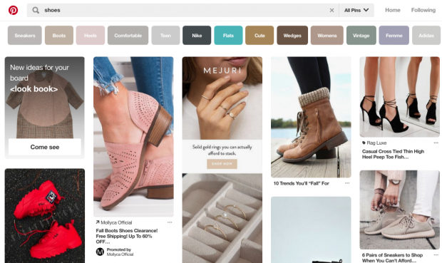 Pinterest pins ad